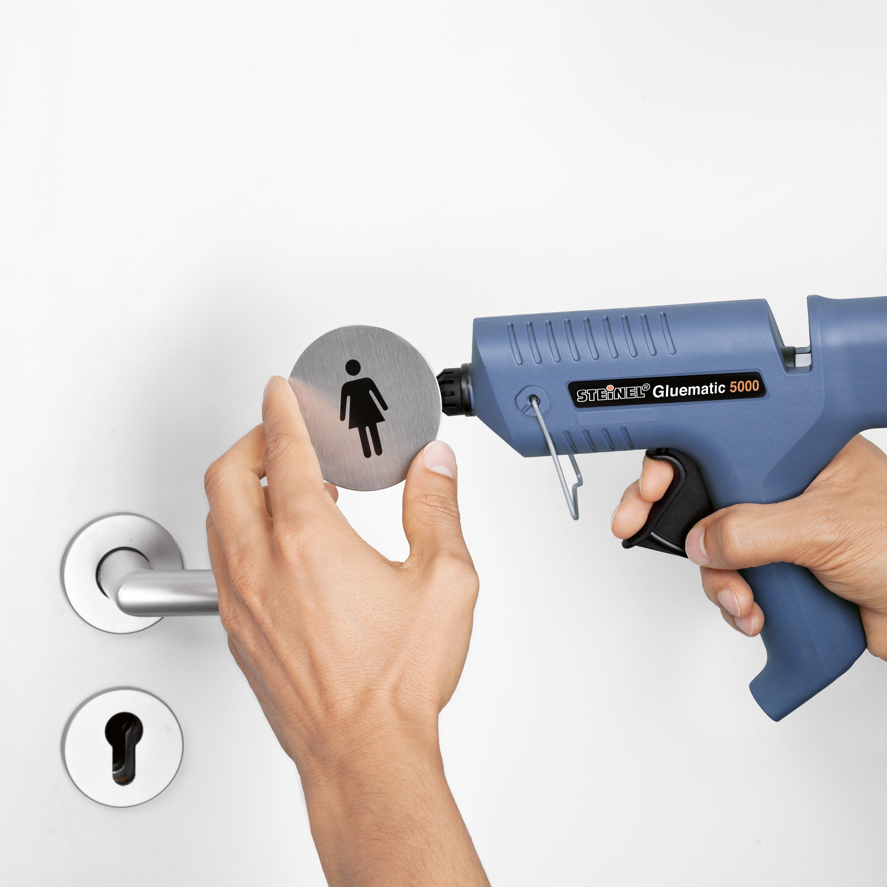 steinel Heißklebepistole Gluematic 5000, kabellos nutzbar, Ladestation, Abtropfschale, reparieren, dekorieren