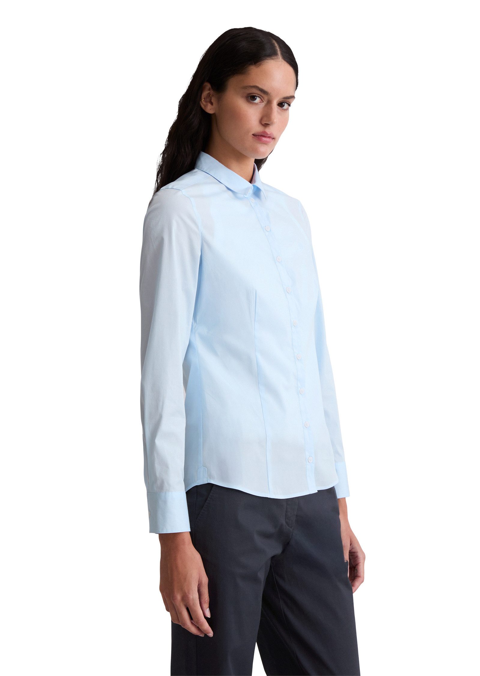 Marc O'Polo Langarmbluse in Stretch-Popeline-Qualität günstig online kaufen