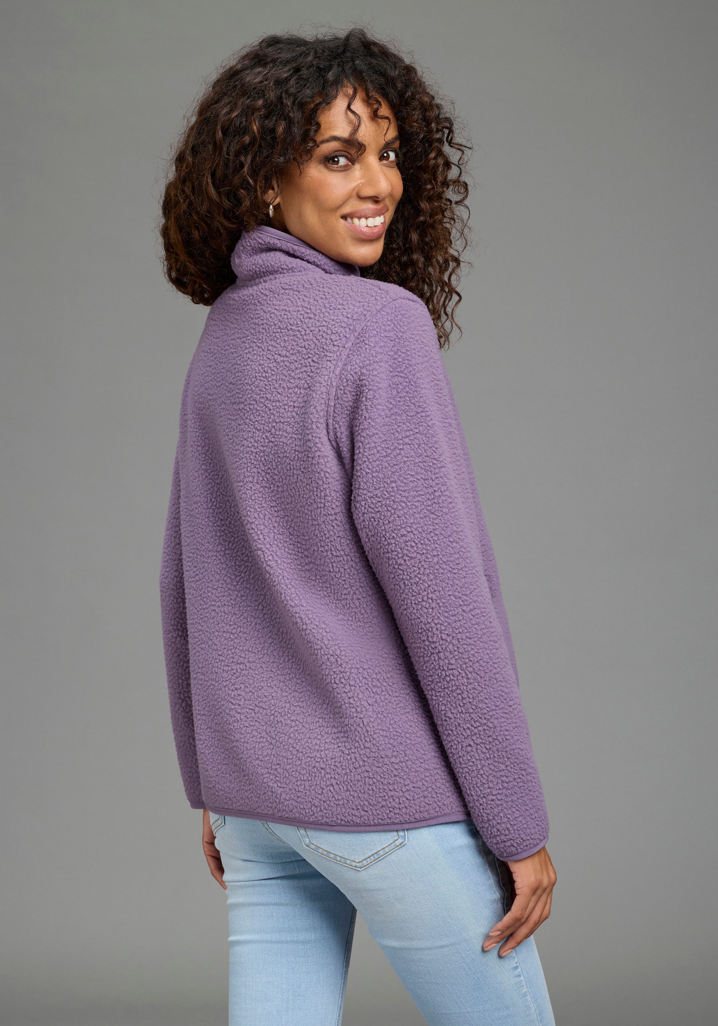 Polarino Fleecejacke aus Teddy-Fleece, Übergangsjacke – Bild 2 von 5