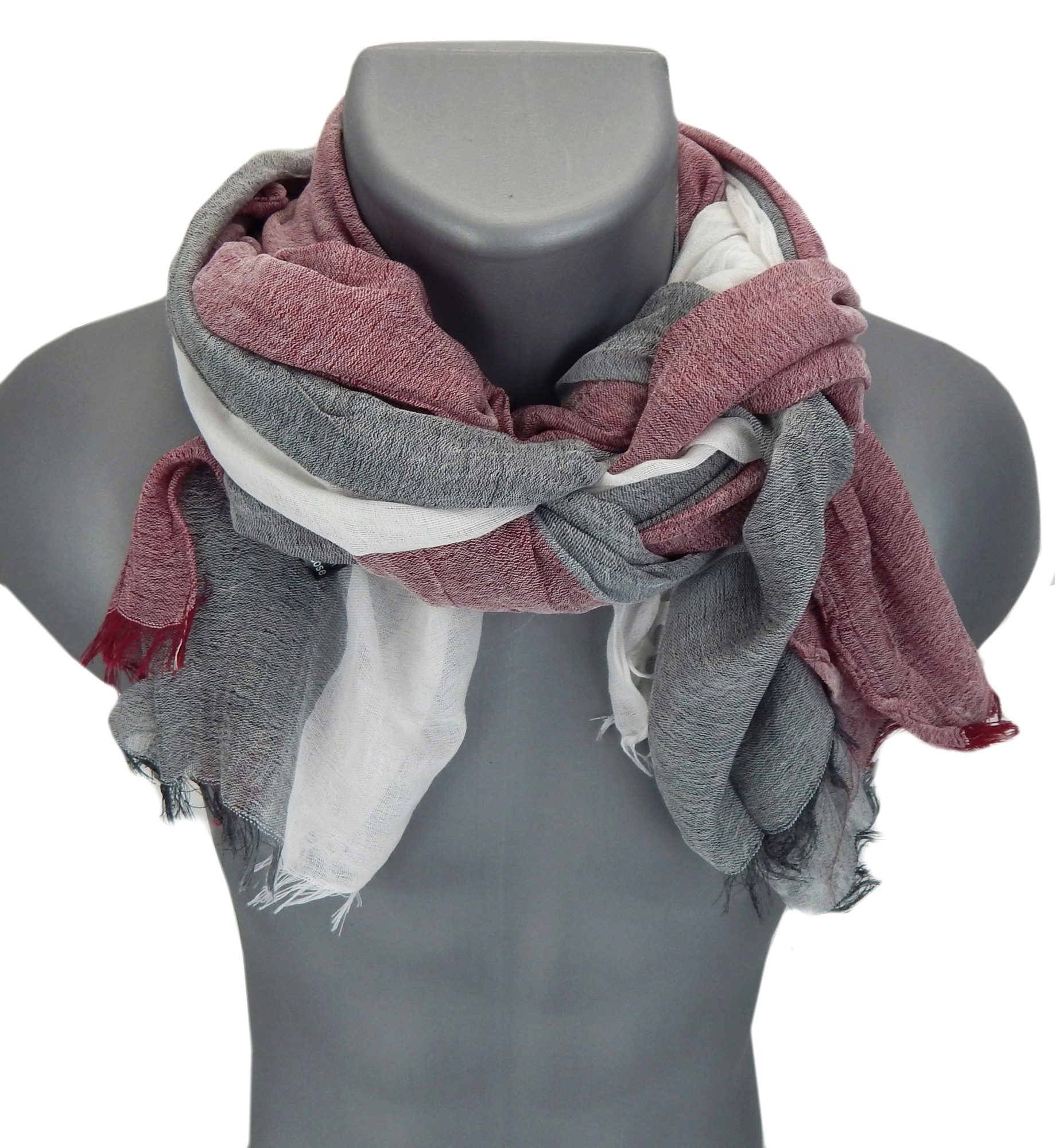 Ella Jonte Modeschal, leichter breiter Herrenschal mit modernem Streifenmus günstig online kaufen