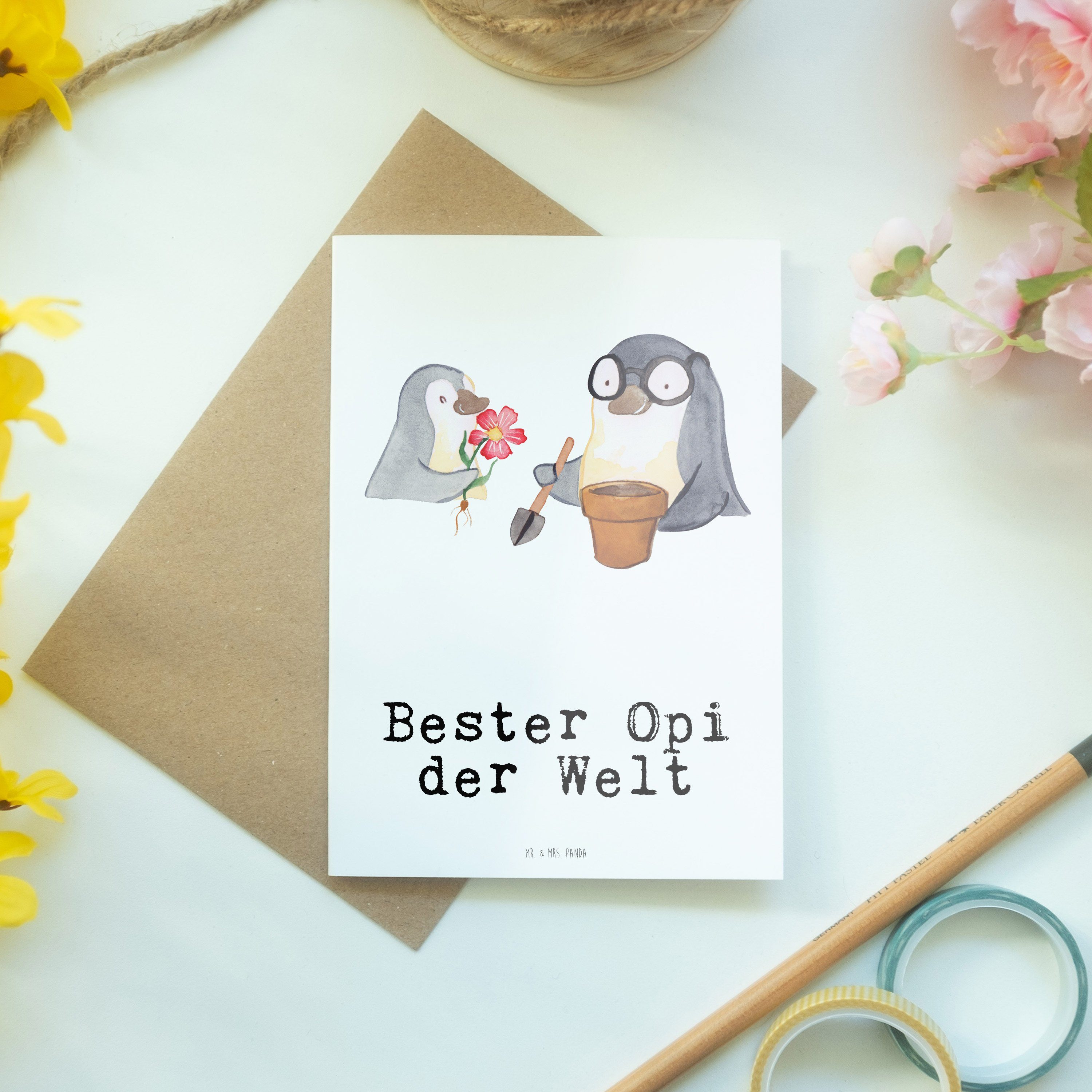 Opi Mrs. Bester Hochzeit Pinguin Geschenk, Welt Weiß Geschenktipp, Panda - Grußkarte der & Mr. -