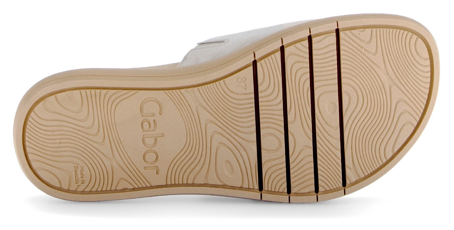 Gabor Pantolette, Plateau, Sommerschuh, Schlappen mit großer Zierschnalle