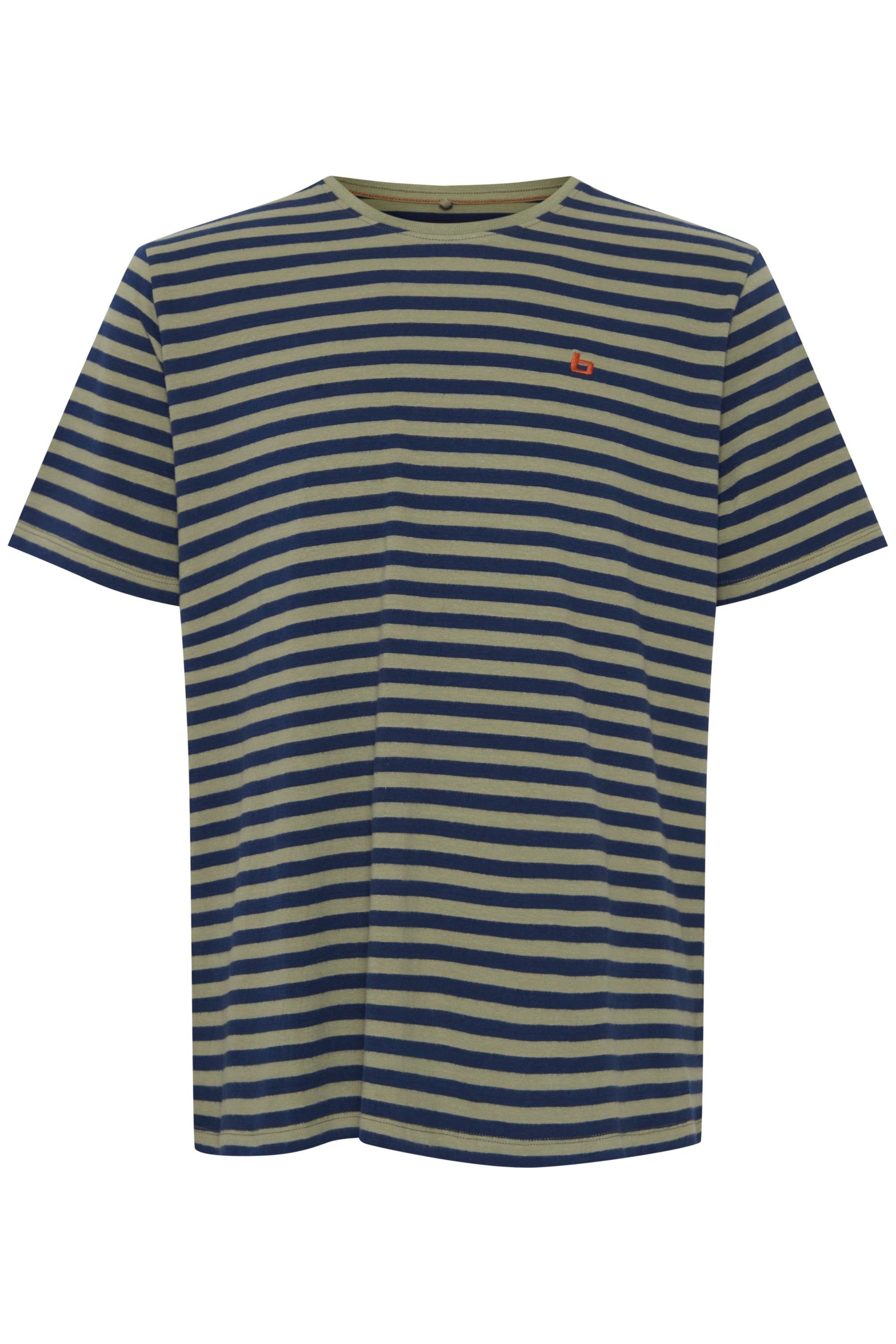 Blend T-Shirt BLEND Oil striped Green tee BHDinton