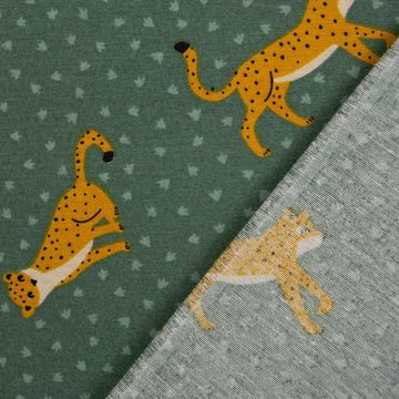 SCHÖNER LEBEN. Dekokissen SCHÖNER LEBEN. Kissenhülle Ottoman Leopard Punkte grün gelb