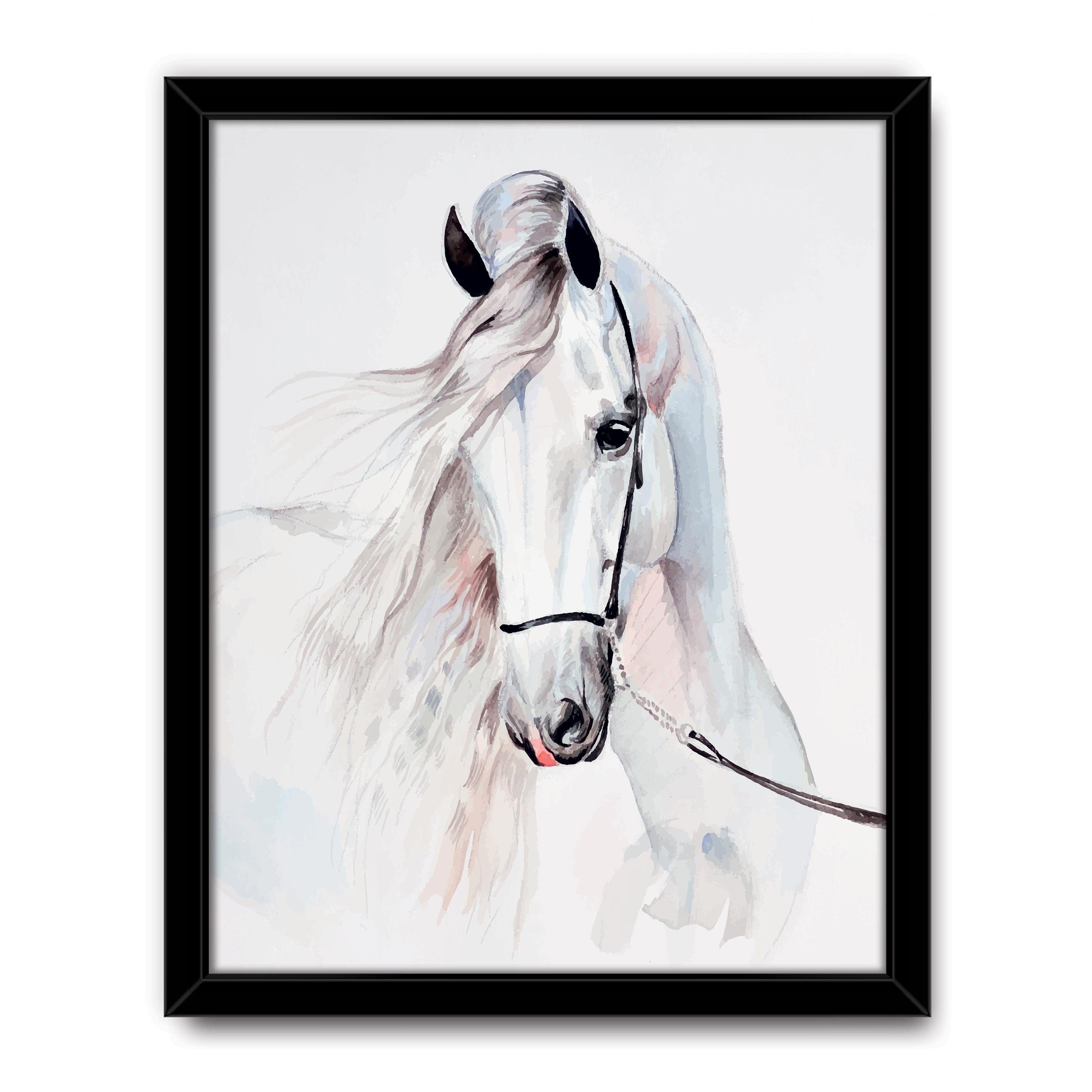 Wallarena Poster Aquarell - Mehrfarbig - Elegant - Leinwand - Schlafzimmer, Aquarell, 150x105cm