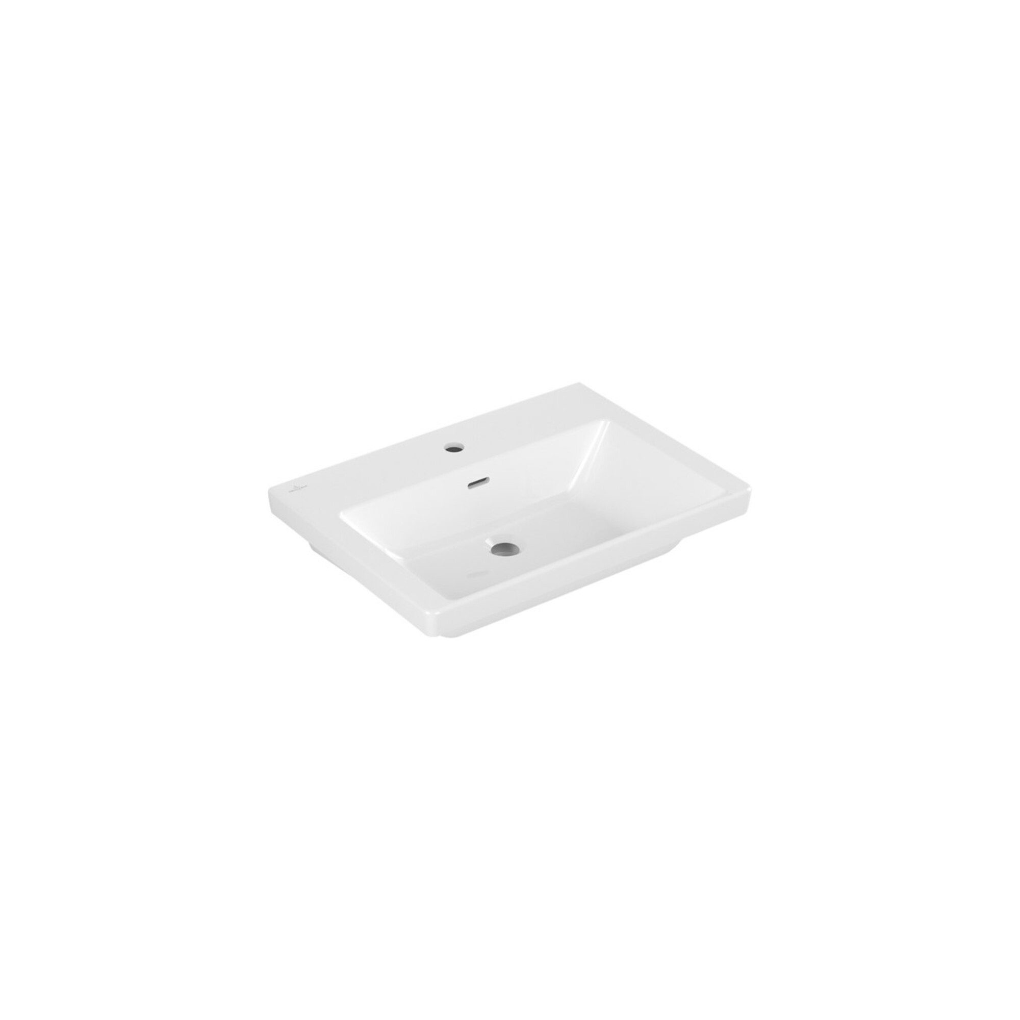 Villeroy & Boch Badmöbel-Set V&B Schrank-Waschtisch Subway 3.0 65x47cm, eck., m 1 HL/mit Überlauf