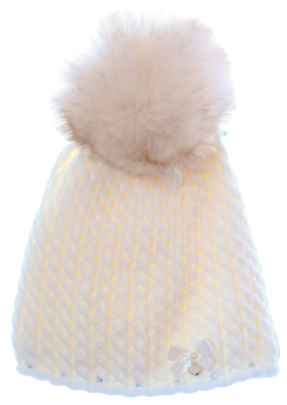 LA BORTINI Bommelmütze Mütze Wintermütze Bommelmütze für Baby und Kindermütze 46 48 50 52 mehr