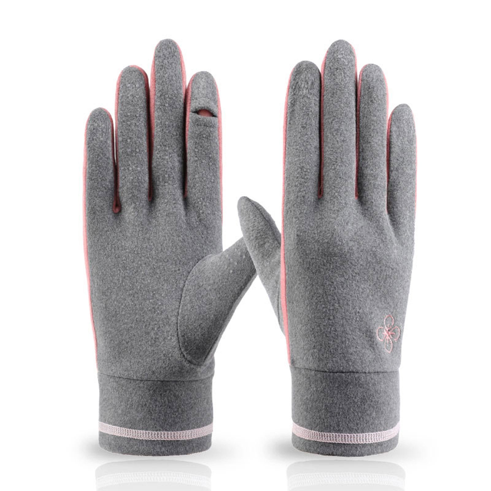 Winddichte Warme Schnee-Ski-Handschuhe Blusmart Winterhandschuhe, grauA Fahrradhandschuhe