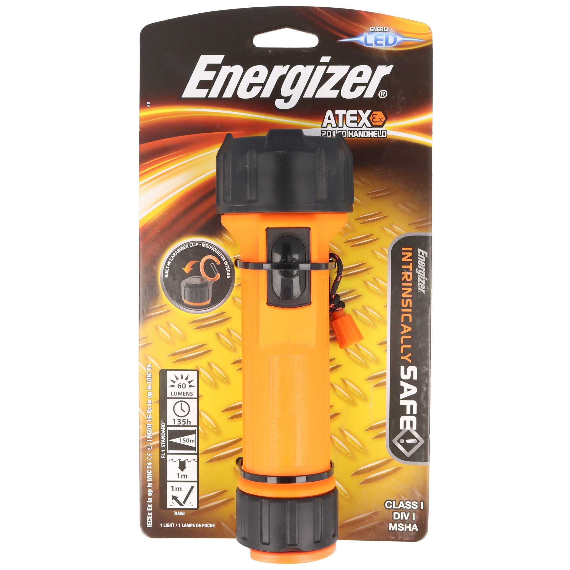 Energizer LED Taschenlampe Energizer 2D ATEX - Taschenlampe - LED - weißes Licht - Schwarz, Sich