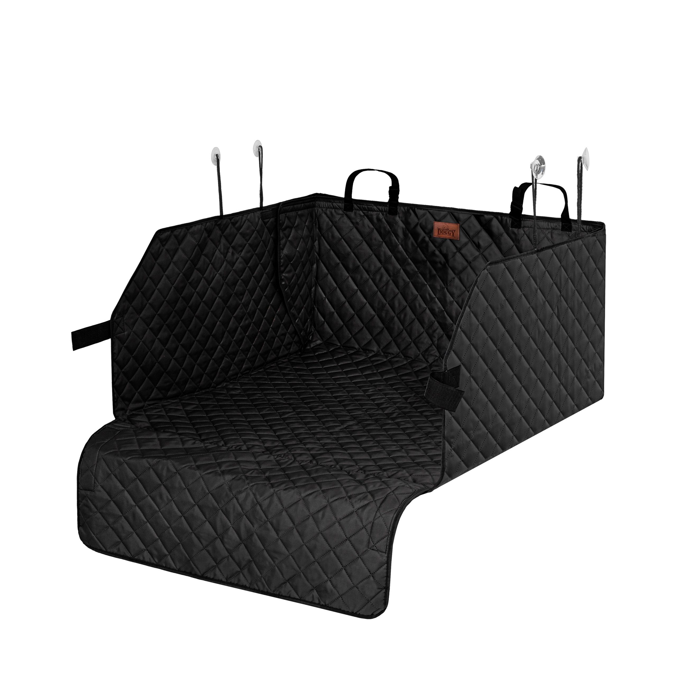 Hobbydog Tier-Autoschondecke HOBBYDOG Kofferraumschutzdecke Hund mit Seitenschutz Universal 90–110, Universalgröße (90×90 bis 110×100 cm)