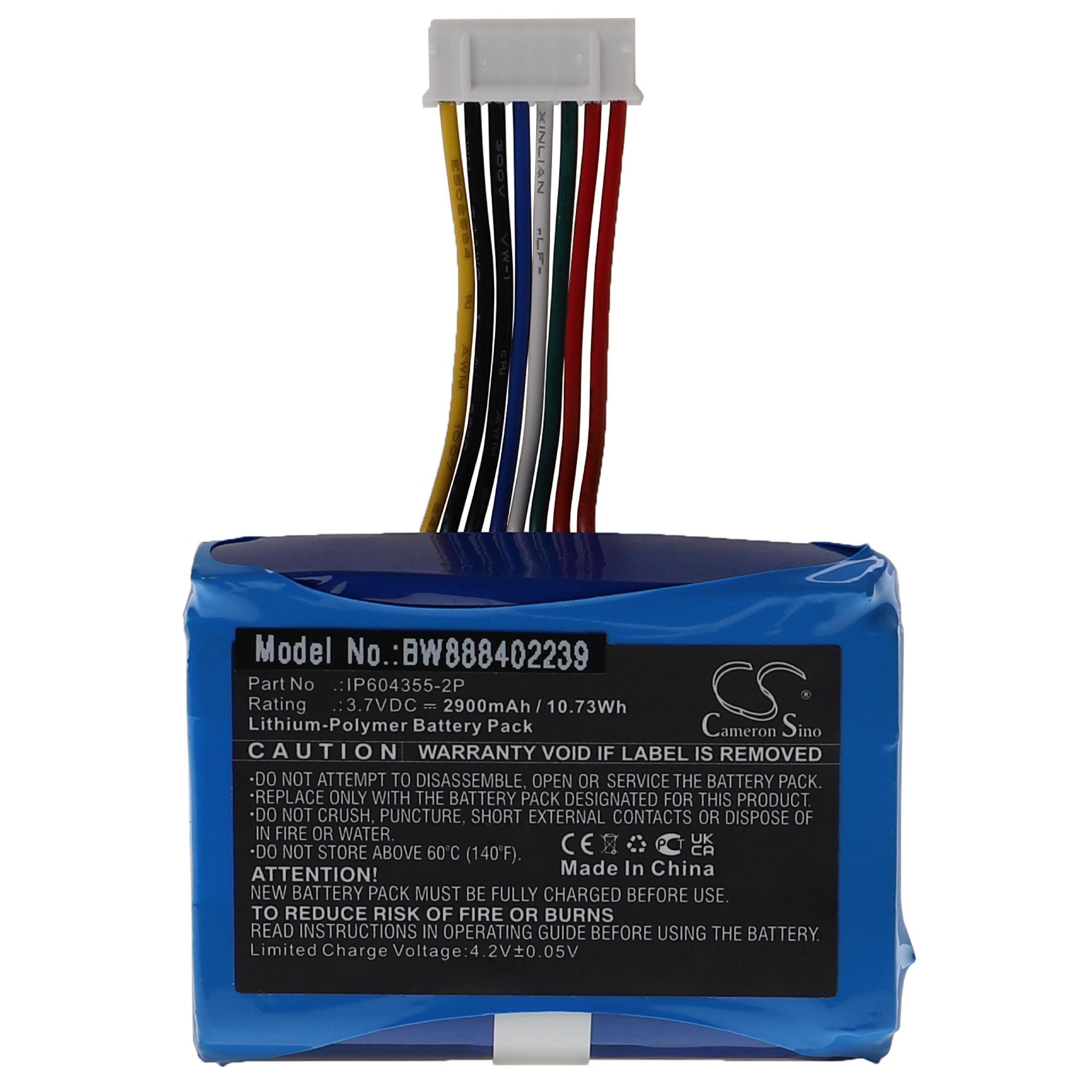 vhbw kompatibel mit Dejavoo Z9 v3, Z9 Blue Akku Li-Polymer 2900 mAh (3,7 V)