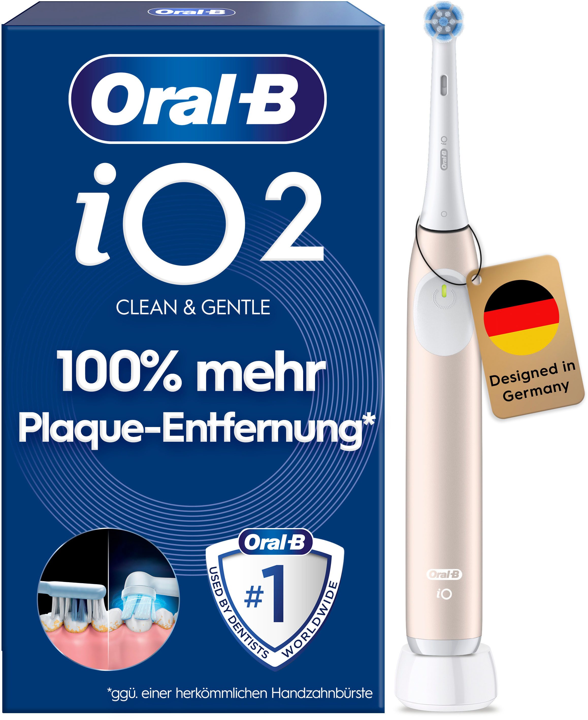 Oral-B Elektrische Zahnbürste Oral-B iO Series 2, Aufsteckbürsten: 1 St., für die sanfte Reinigung