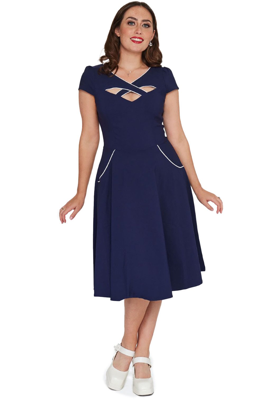 Voodoo Vixen A-Linien-Kleid Connie 1950's Contrast günstig online kaufen