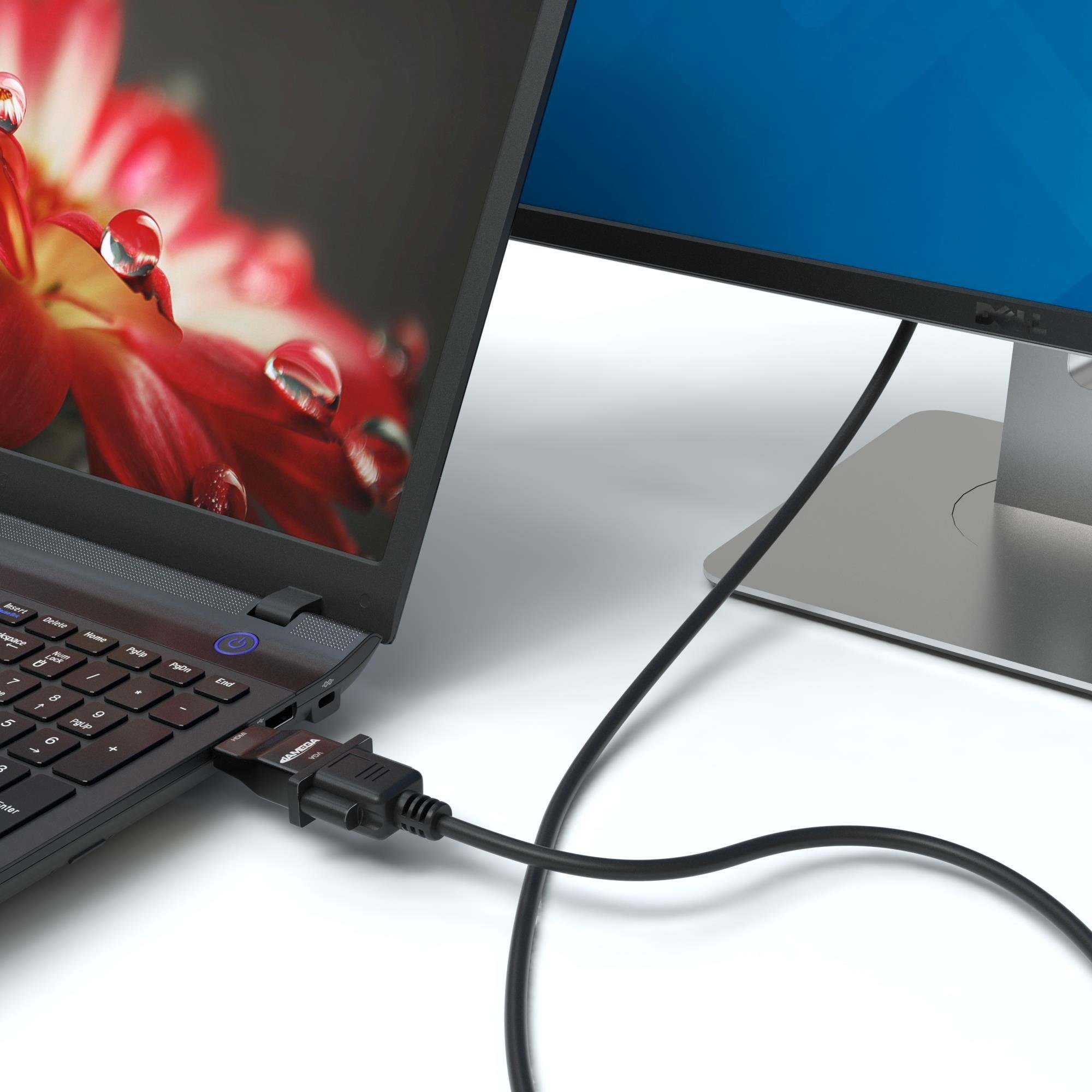 JAMEGA HDMI auf VGA Adapter HDMI zu VGA 1080p Konverter HDTV für Beamer, PC, HDMI-Adapter