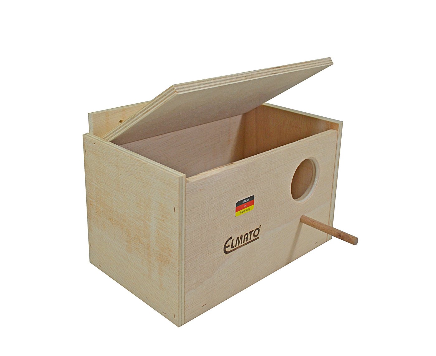Thumbnail - ELMATO Nistkasten Elmato 10062 Wellensittichkobel mit Anflugstange 23x14x15cm