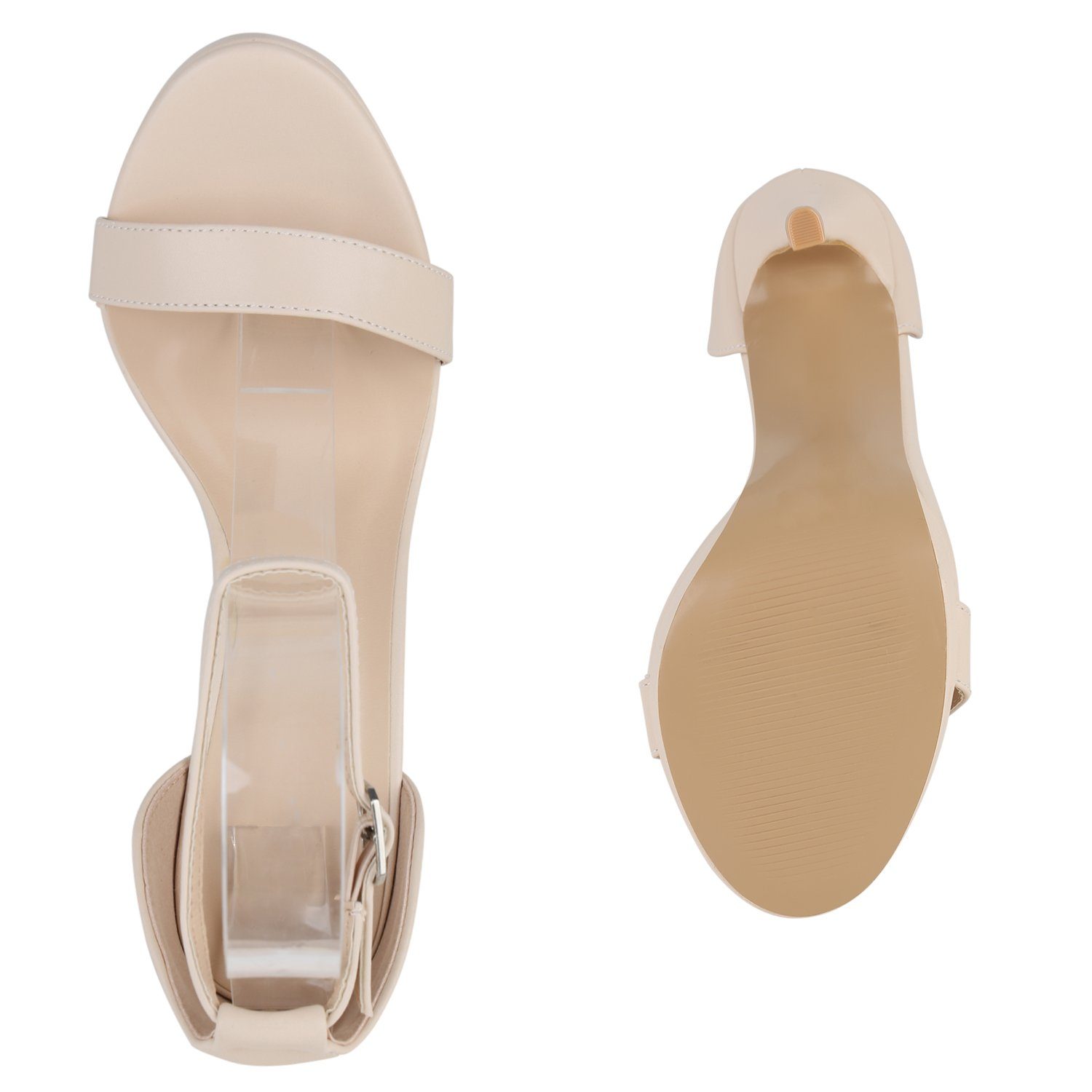 Schuhe Creme 838959 High-Heel-Sandalette HILL Bequeme VAN