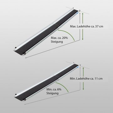TRUTZHOLM Auffahrrampe 2 x TRUTZHOLM Teleskoprampe verschiedene Größen Alu inkl. Textiltasche (2-St)
