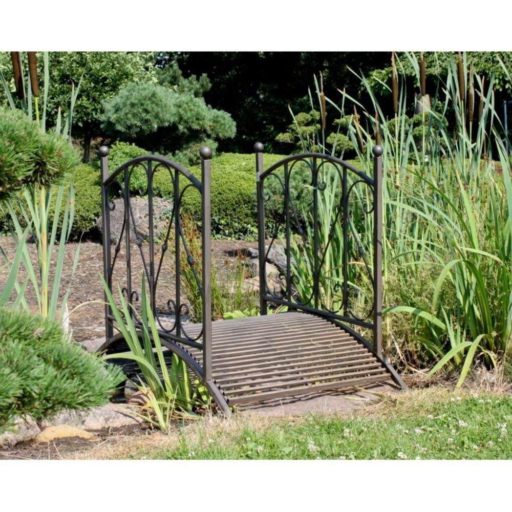 Harms Import Gartensteg aus stahl in Schwarzbraun. Abmessungen (LxBxH) 121x82x95 cm, 82x121 cm