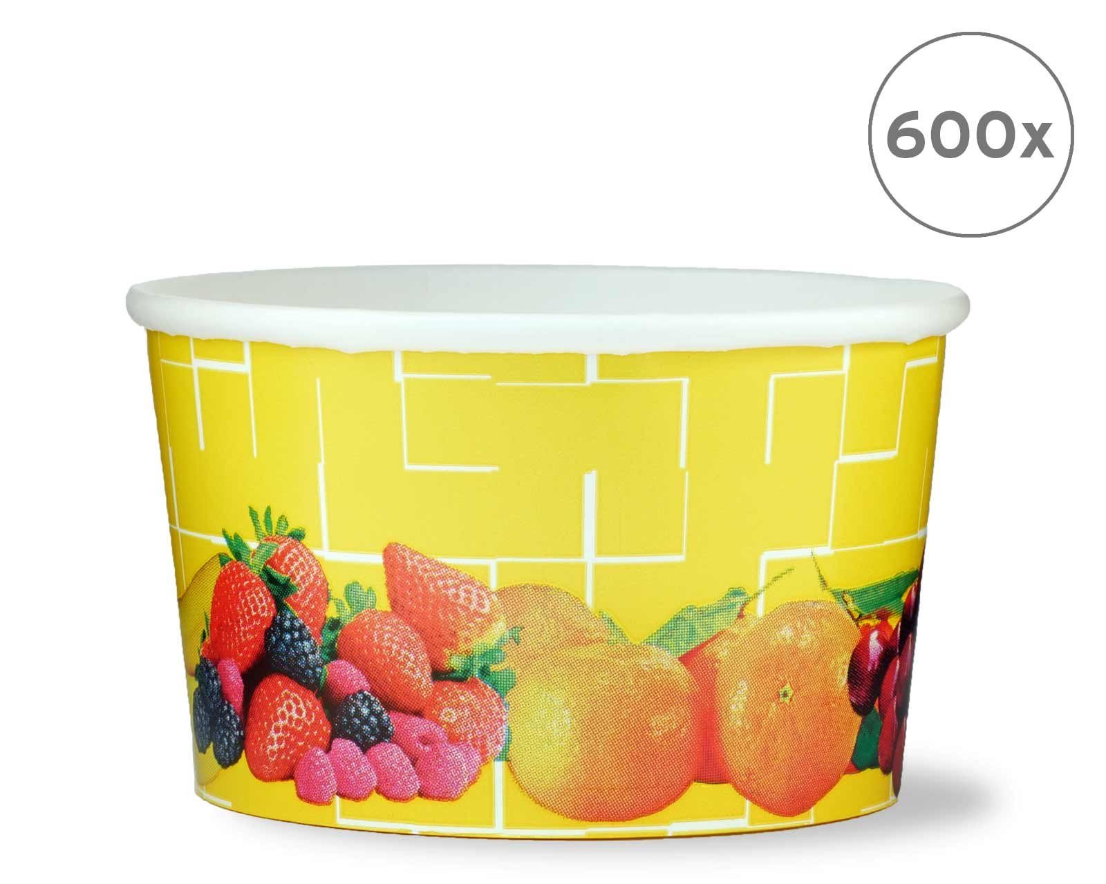 Zopeal 50 Karierte Einweg-Eisbecher (Hot Pink) – 266 Ml, Pappbecher Für Party, Picknick & Dessert