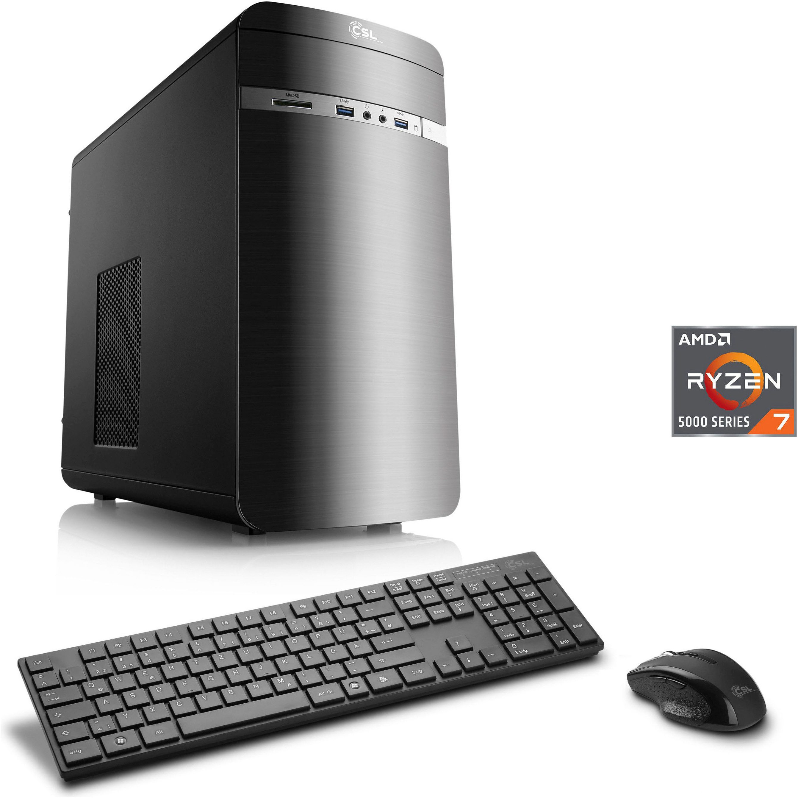 CSL Sprint V28514 Gaming-PC (AMD Ryzen 7 5700G, Radeon Graphics, 16 GB RAM, 1000 GB SSD, Luftkühlung)
