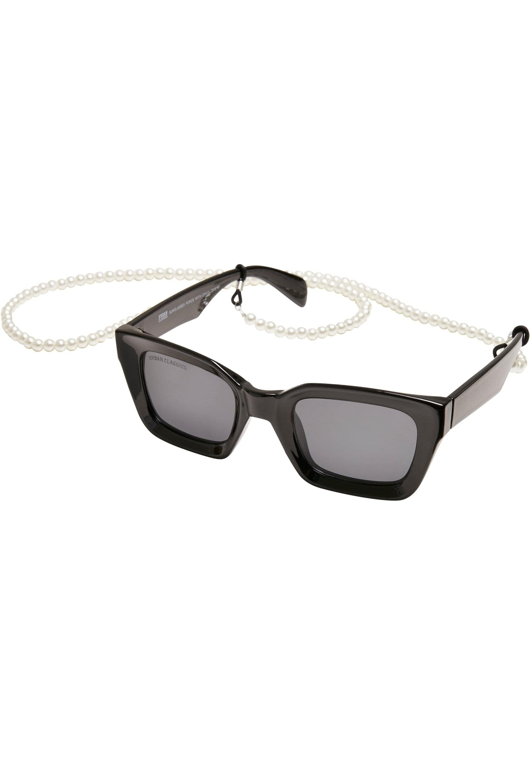 Poros Sonnenbrille black/black URBAN CLASSICS With Unisex Sunglasses Chain