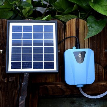 Dedom Teichbelüfter Luftpumpe, Sauerstoffpumpe, Solarmodul, für Garten Teich Aquarium