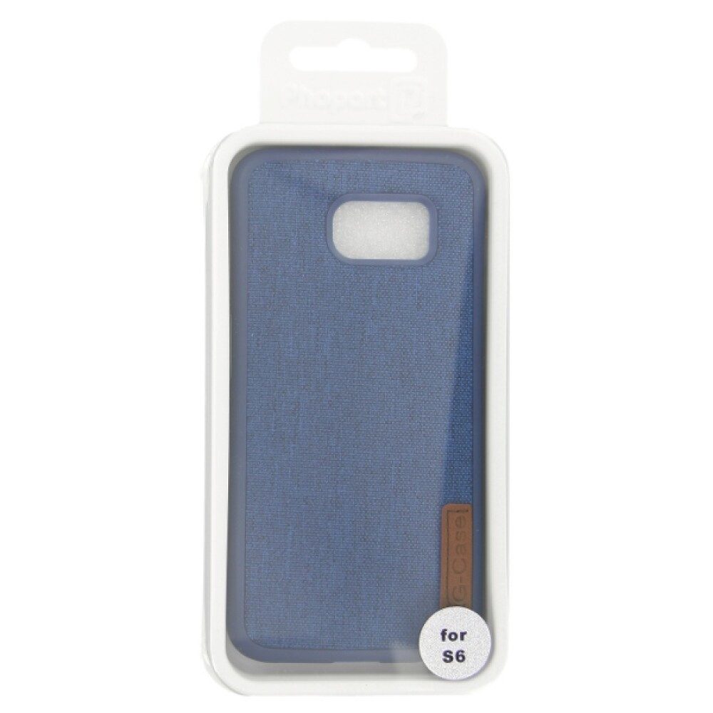 Handytasche Silikon Handyhülle für Samsung S6 Blau Schutz Tasche (Silikonhülle)