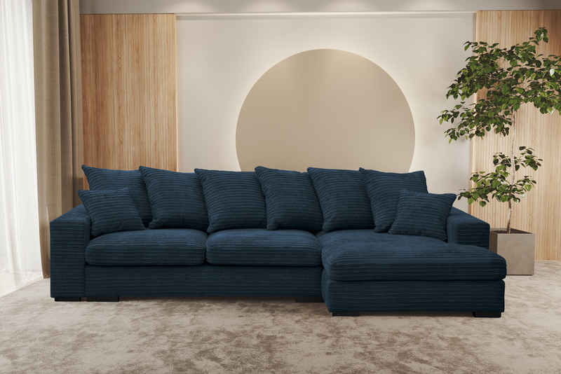 Kaiser Möbel Ottomane Ecksofa Sofa L-form, Couch L-form Gabon stoff Zoom Ottomane