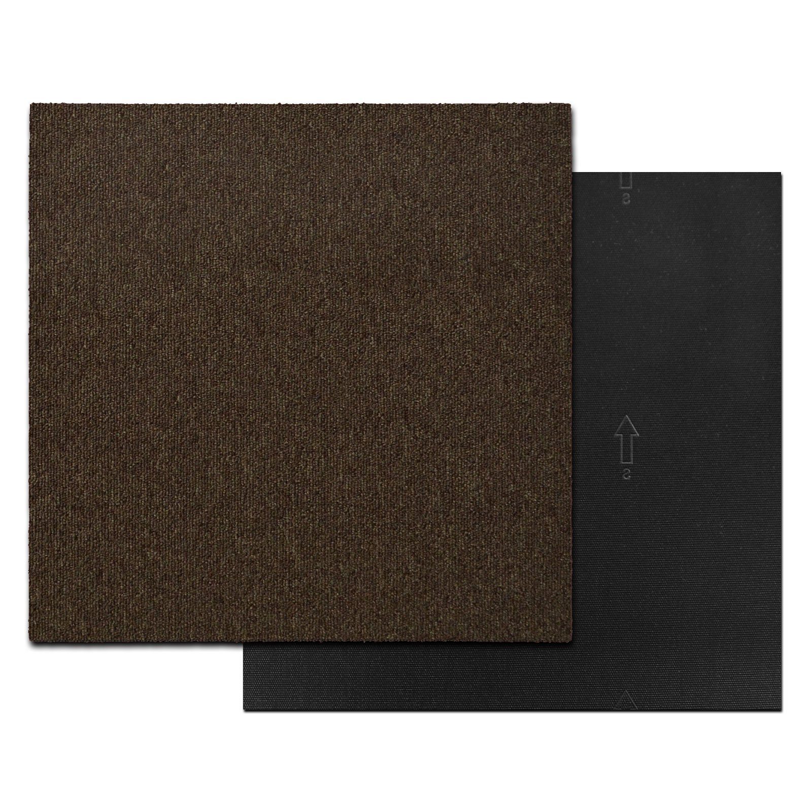 casa pura Teppichfliese Lyonn, Bodenschutz, Erhältlich in 6 Farben, 50 x 50 cm, quadratisch, Höhe: 6 mm, Selbstliegend