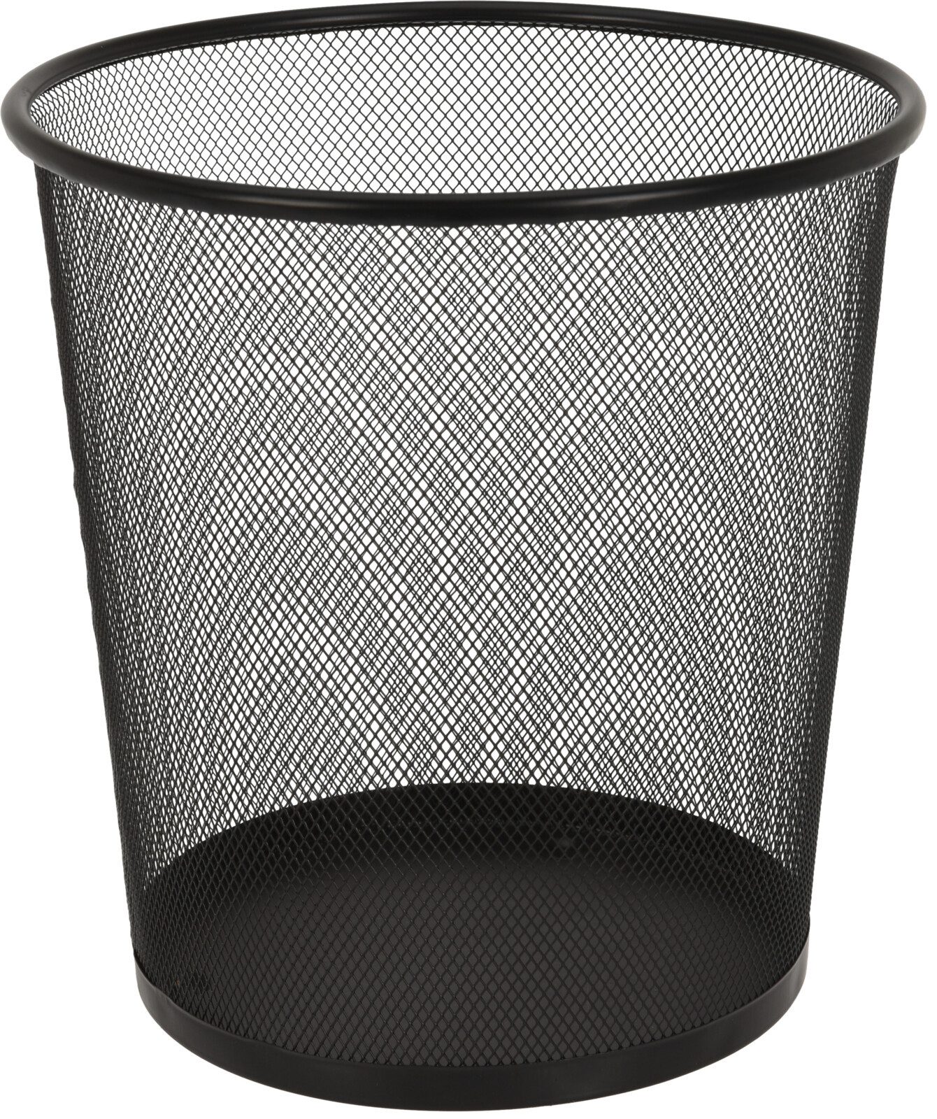 Koopman Papierkorb Papiereimer Mülleimer Büroeimer Grau/Schwarz 3 er Set, 3 Stk, 26,5x28cm, 19 L, Metall, Gitter