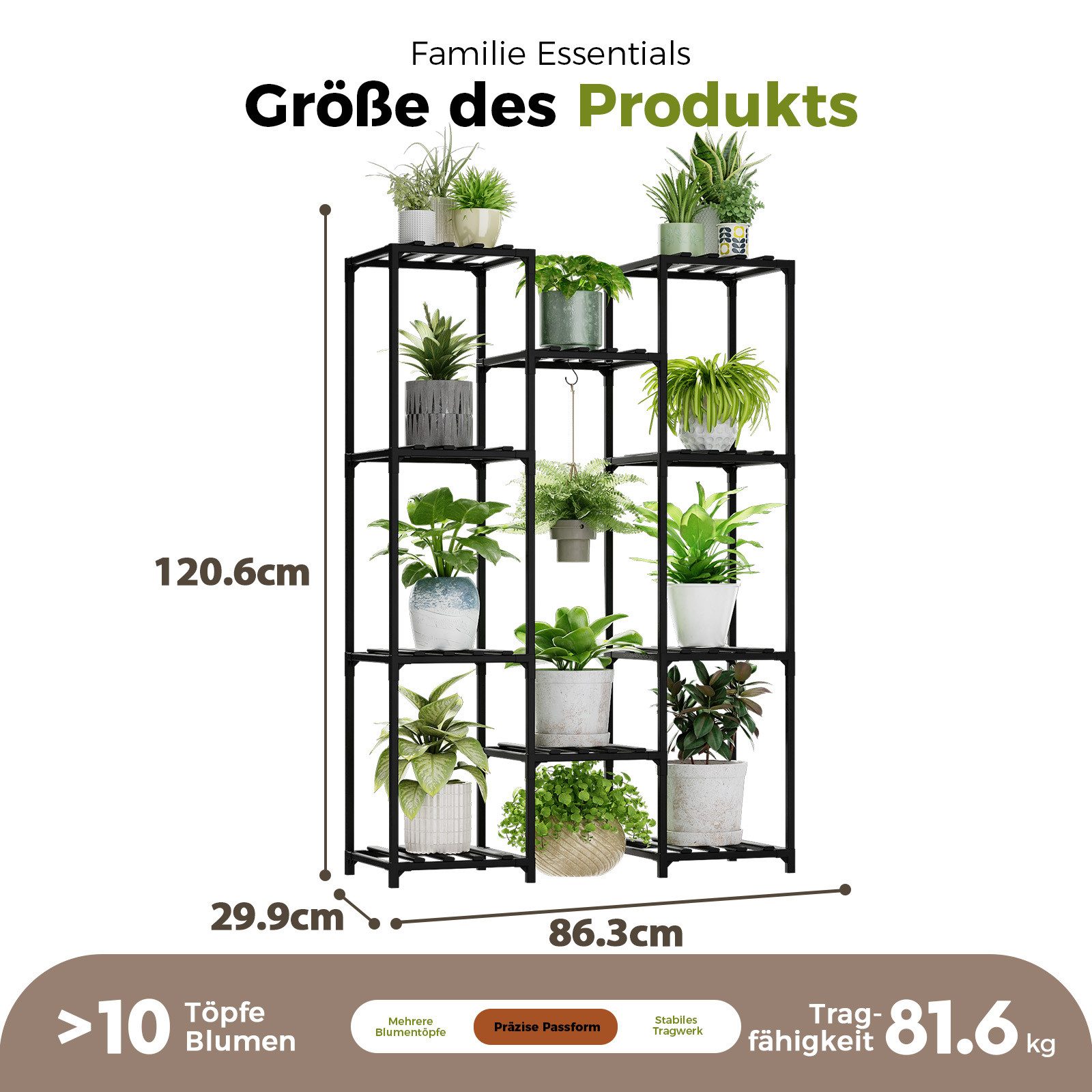 Bamworld Blumenständer Pflanzenständer Hoher Pflanzenstufen Pflanzenregal ( günstig online kaufen