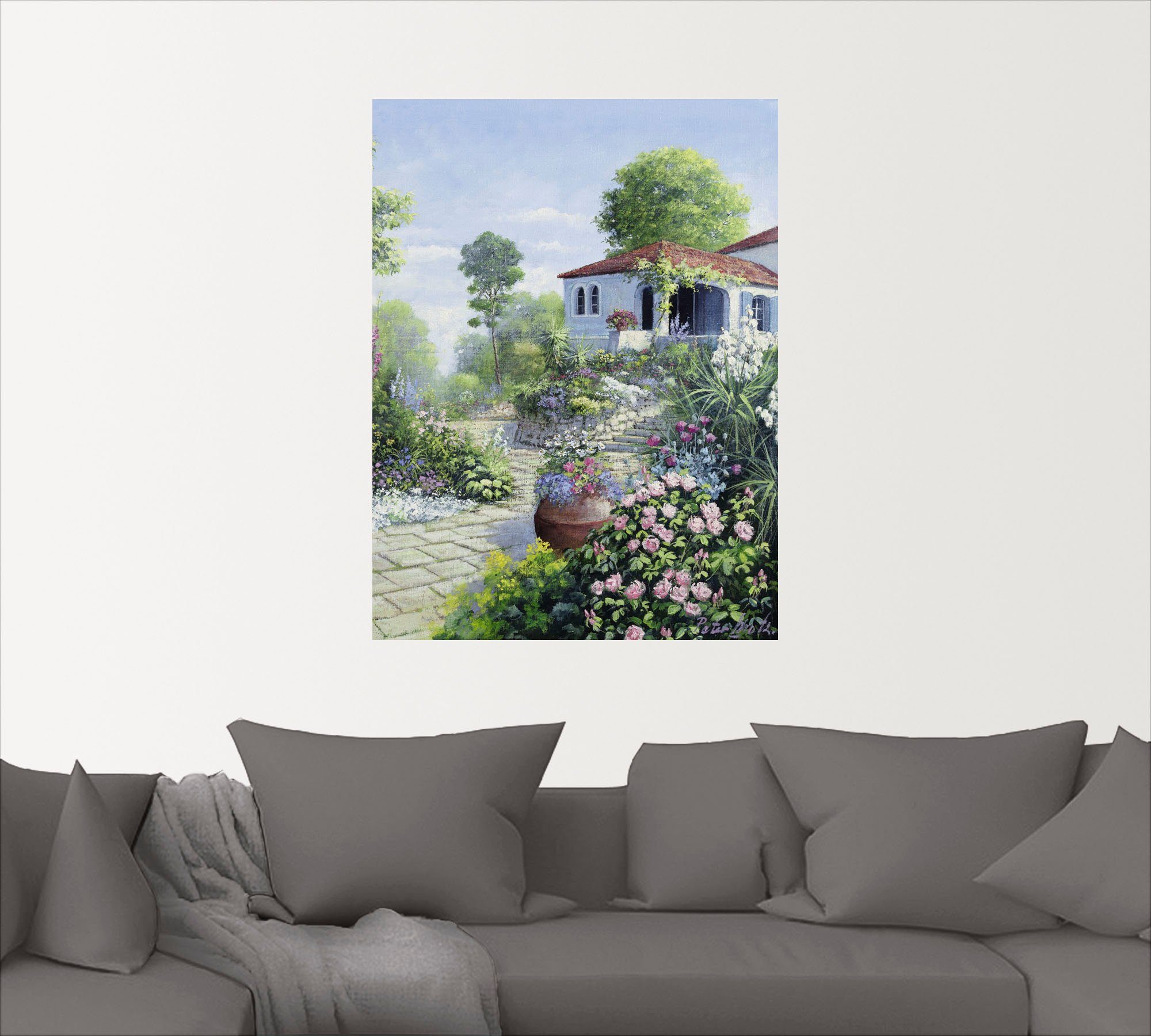 Größen Wandaufkleber Artland versch. in Italienischer Garten (1 Poster als Leinwandbild, St), oder Wandbild Garten I,