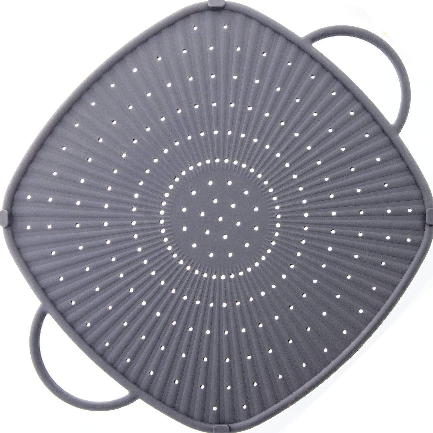 Coolinato Spritzschutzdeckel Coolinato Silikon Universal Spritzschutz 3in1 GRAU, (1-tlg)