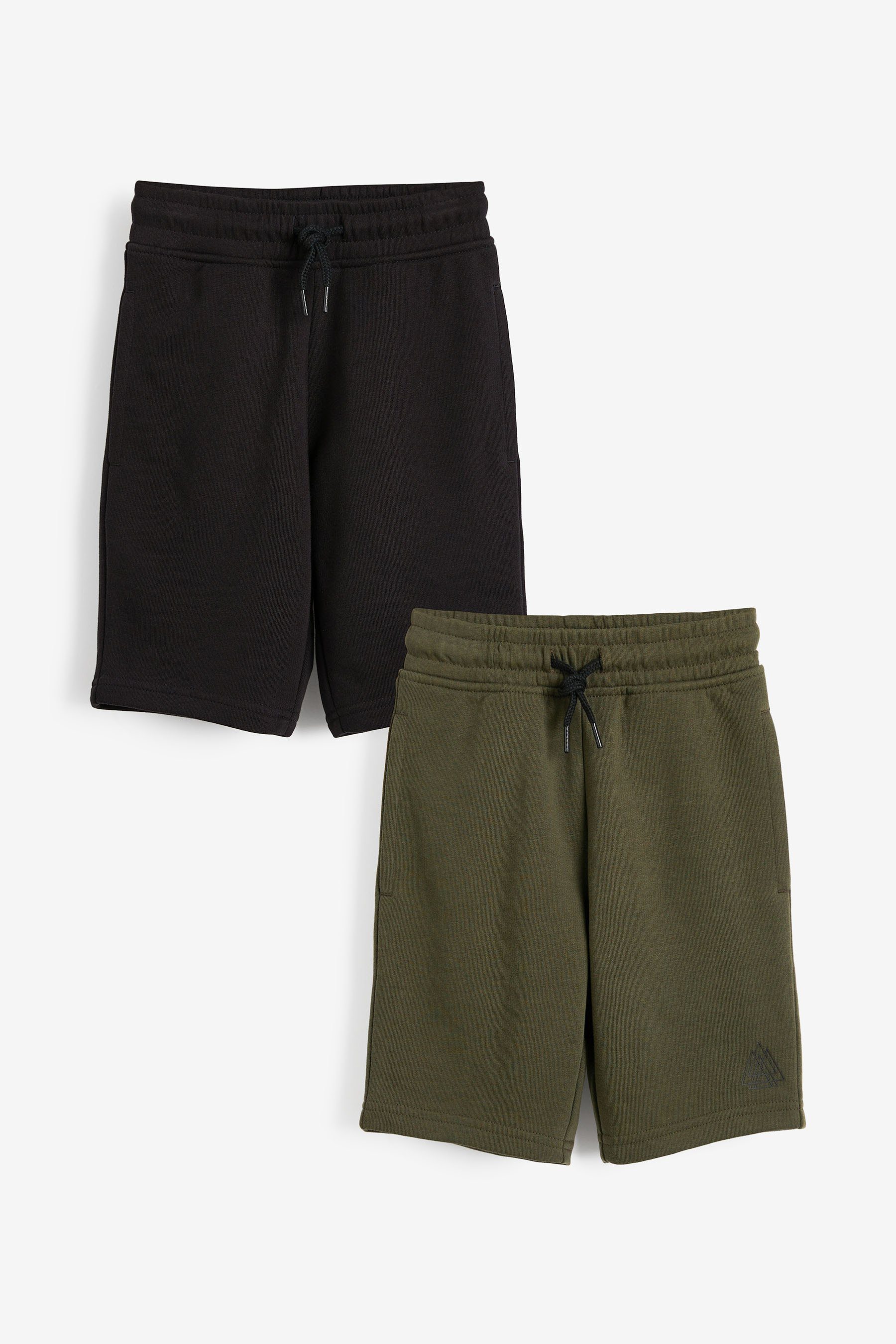 Next Sweatshorts Shorts Black/Green (2-tlg) im 2er-Pack