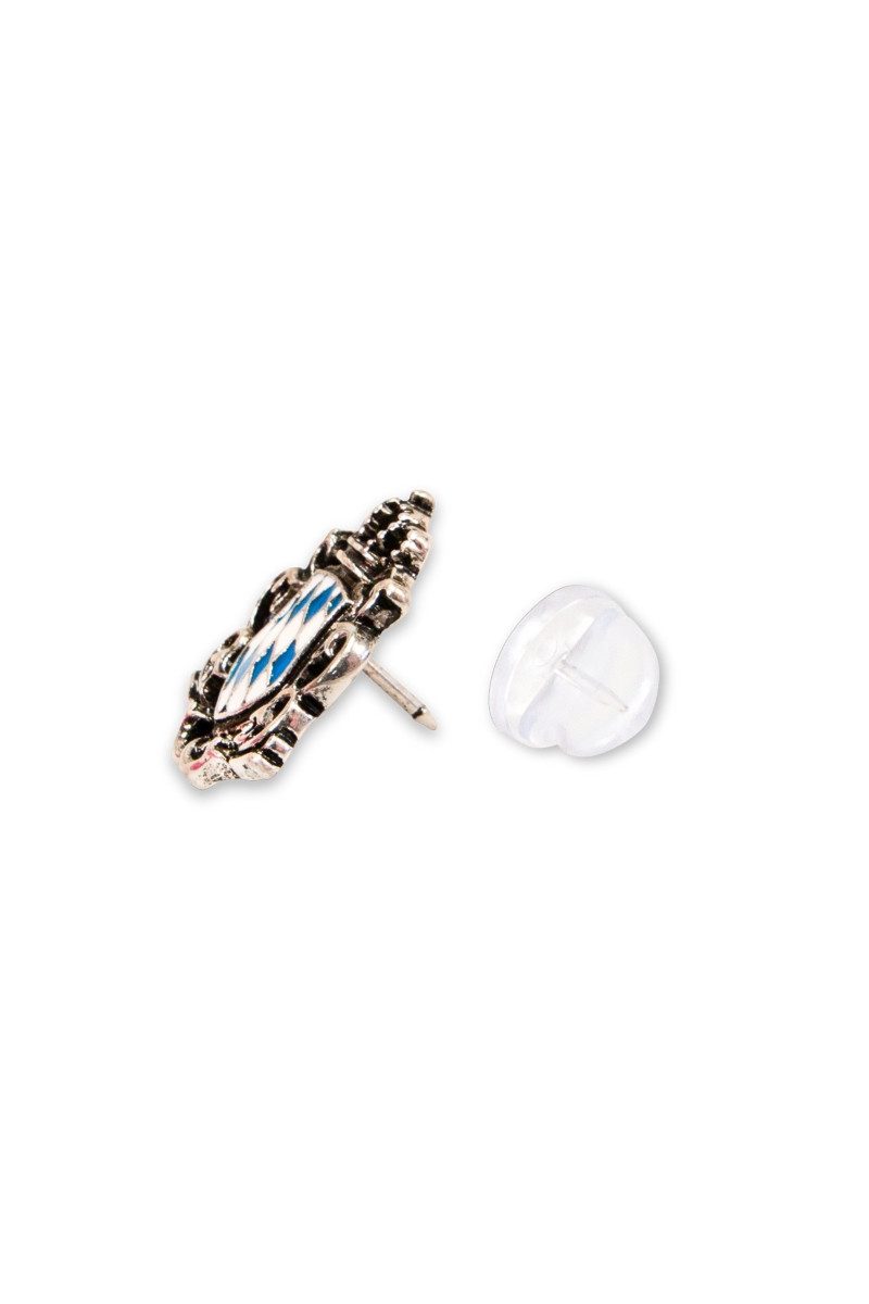 Alpenflüstern Trachtenweste Ansteck-Pin - WAPPEN BLAU-WEISS - silber antik günstig online kaufen