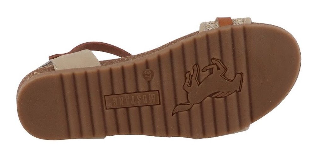 Mustang Shoes Nannette Riemchensandale Sommerschuh, Sandalette mit verstellbaren Riemchen