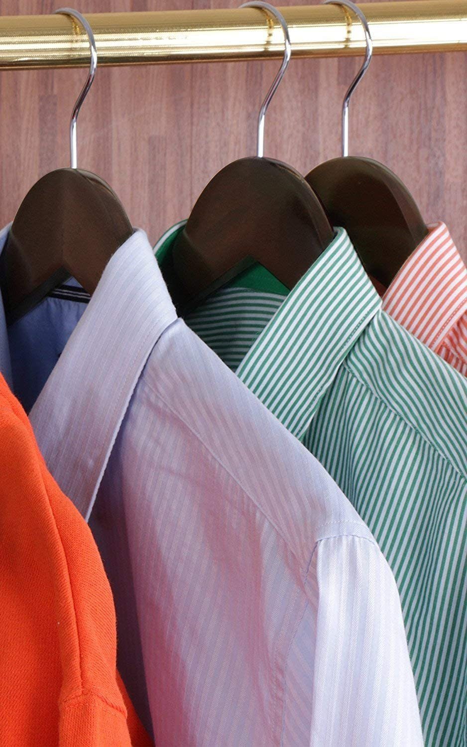 Holz Kleiderbügel Kleiderbügel extra mit aus breiter Liszton Dunkle Stück Schulterauflage Farbe 10