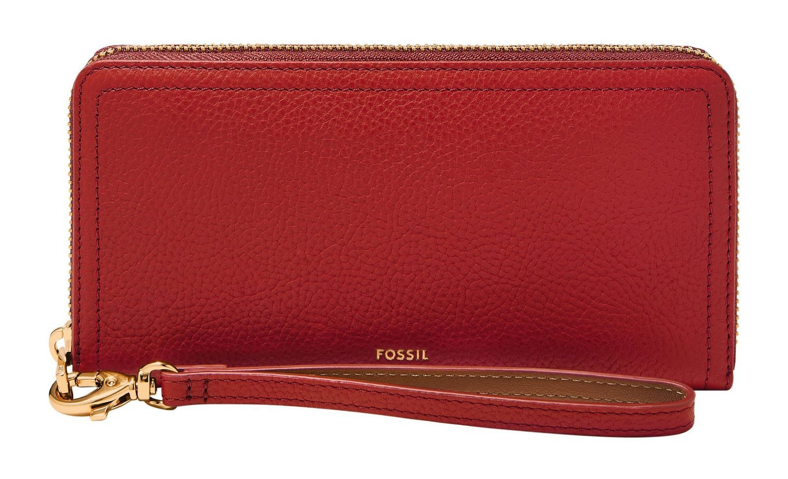 Fossil Geldbörse RFID Zip Around Clutch, aus echtem Leder mit RFID-Blocker Schutz