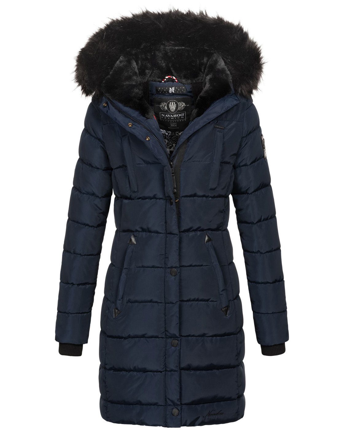 Navahoo Winterjacke Lotusblüte Pri mit warmem Teddyfell und abnehmbarem Kunstfell