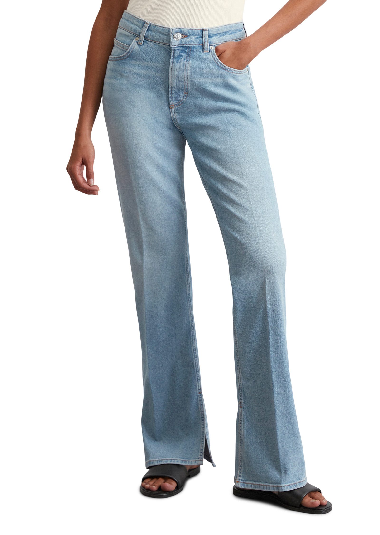 Marc O'Polo Bootcut-Jeans Kiruna Schlitze an der Beininnenseite, hohe Leibh günstig online kaufen