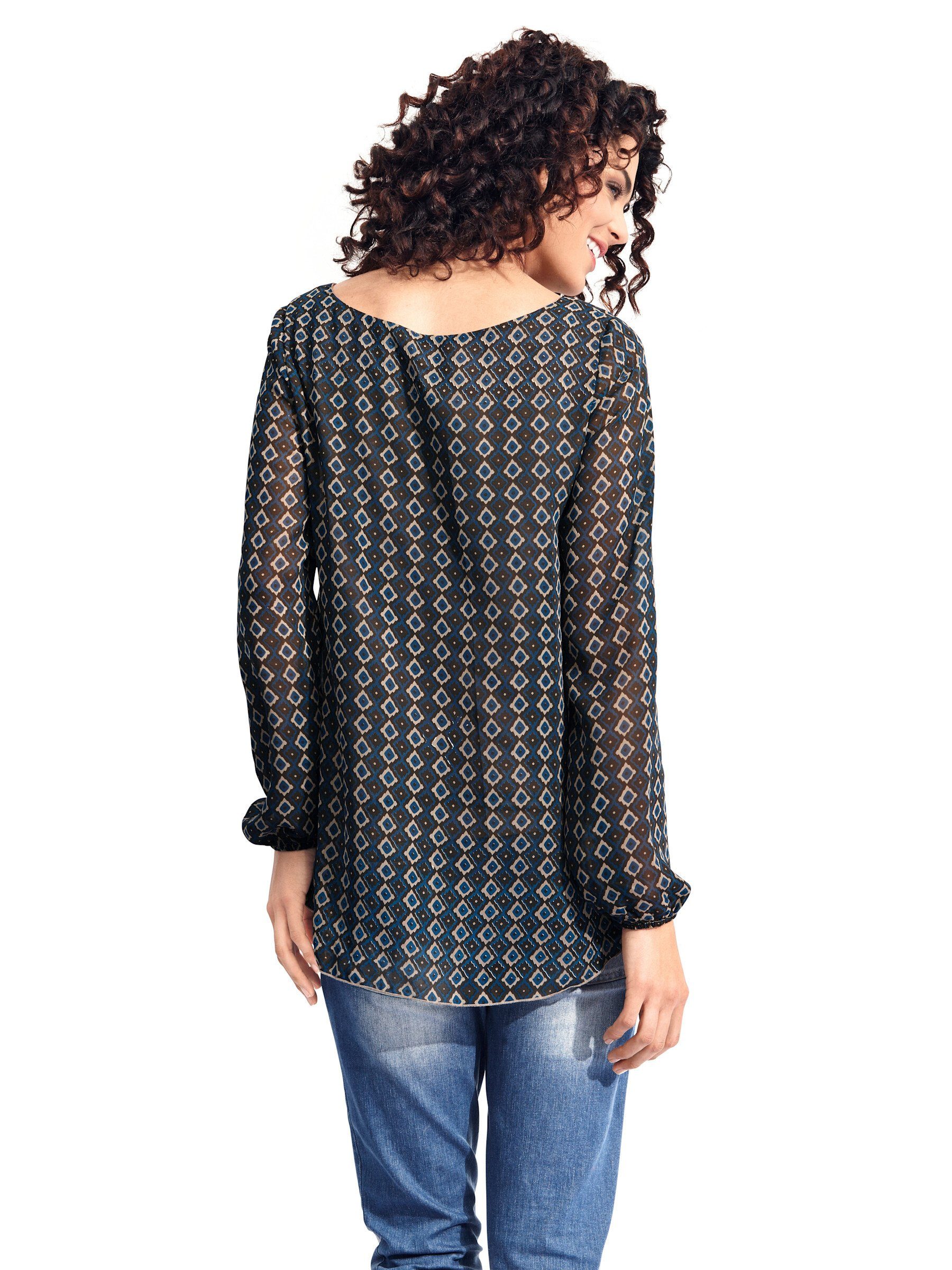 heine Klassische Bluse Druck-Tunika Langarm