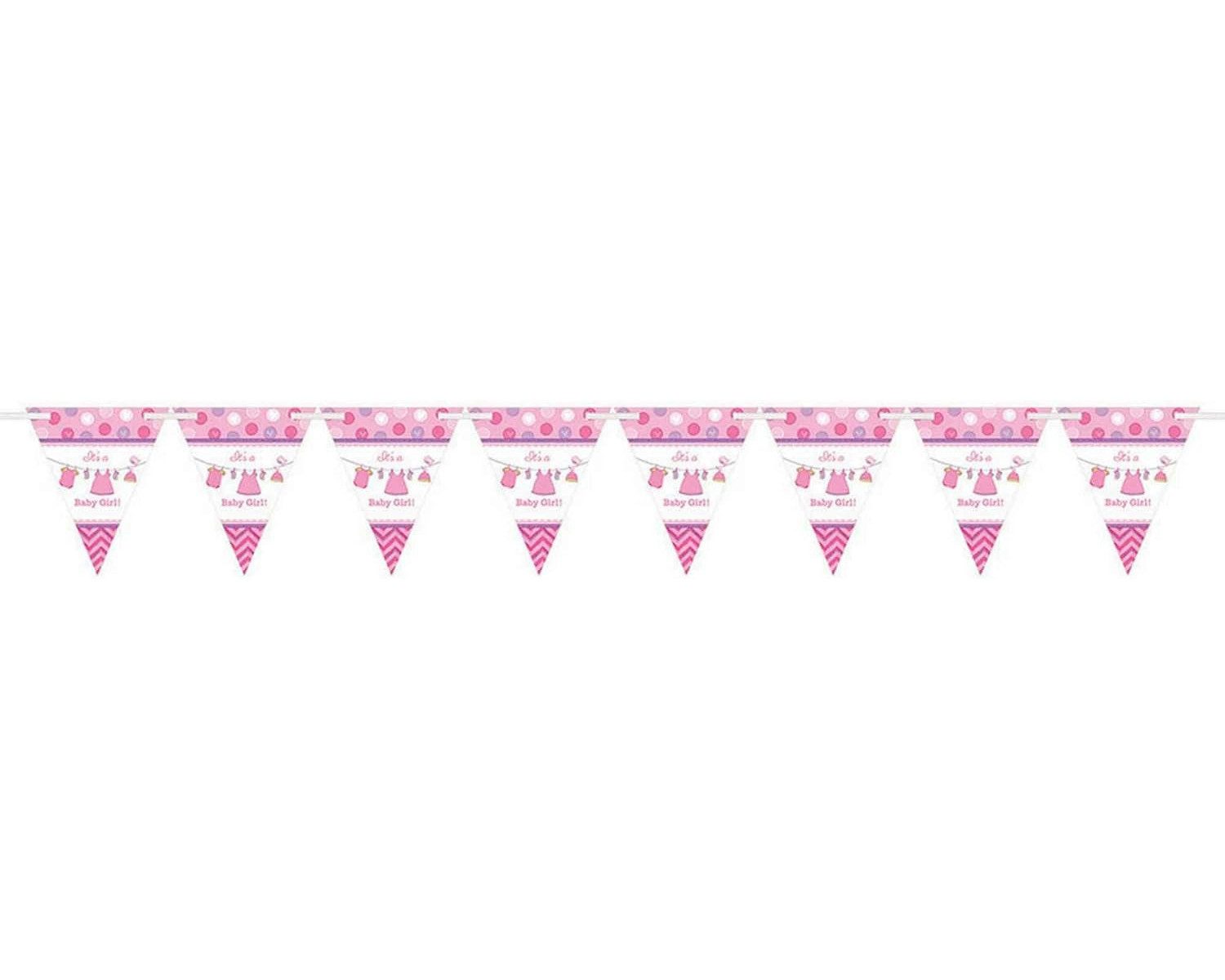 USAopoly Geschirr-Set Babyparty-Set - It's a Girl (35-tlg), Es ist ein Mädchen Babypinkeln Gender Reveal Party
