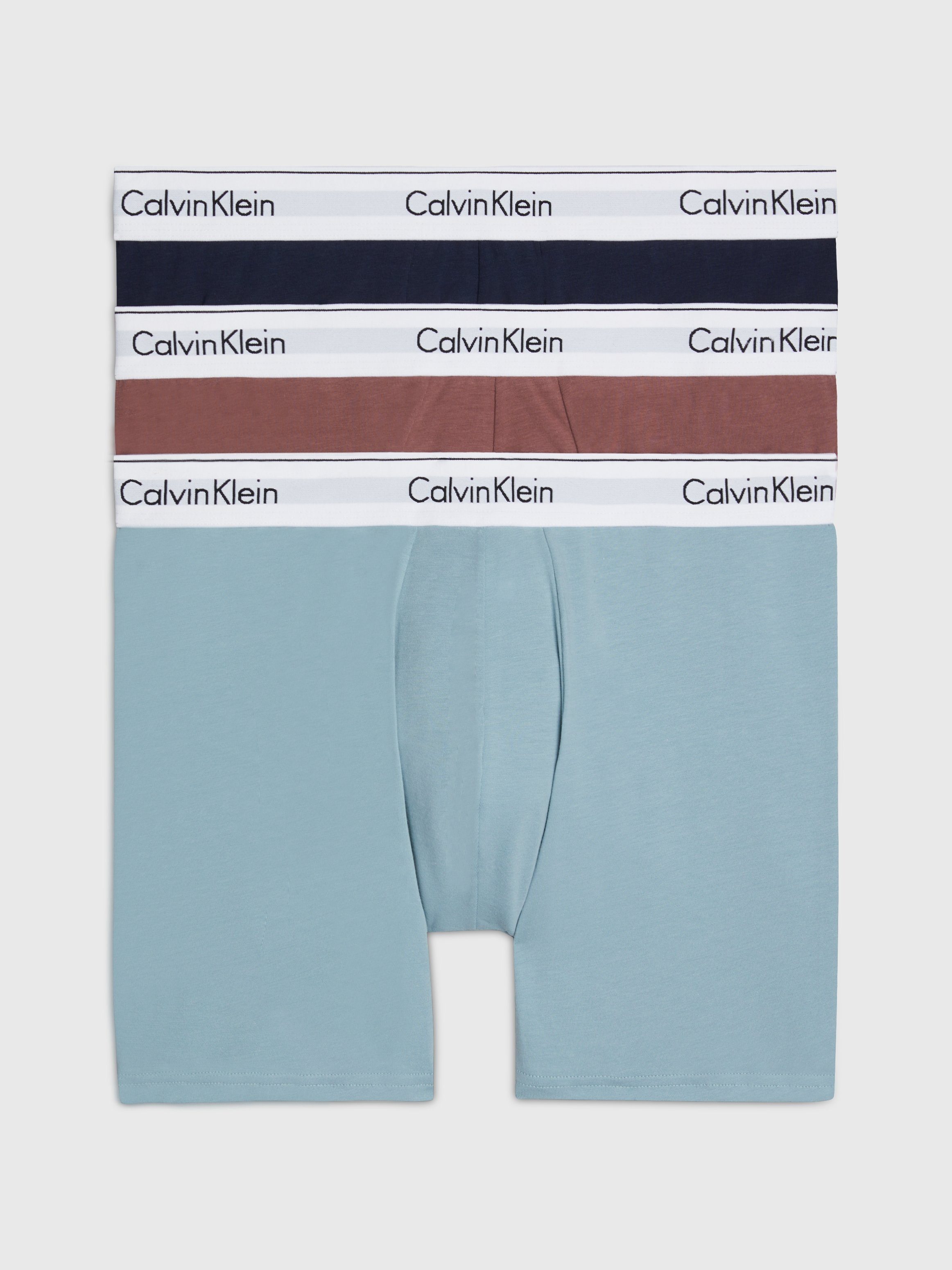 Calvin Klein Underwear Boxer BOXER BRIEF 3PK (Packung, 3-St., 3er-Pack) mit längerem Bein & Logo-Elastikbund