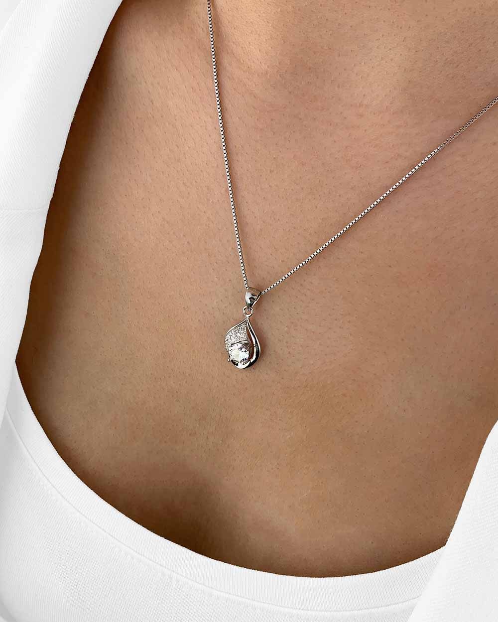 DANIEL CLIFFORD Kette mit Anhänger 'Iris' Damen Halskette Silber 925 mit An günstig online kaufen