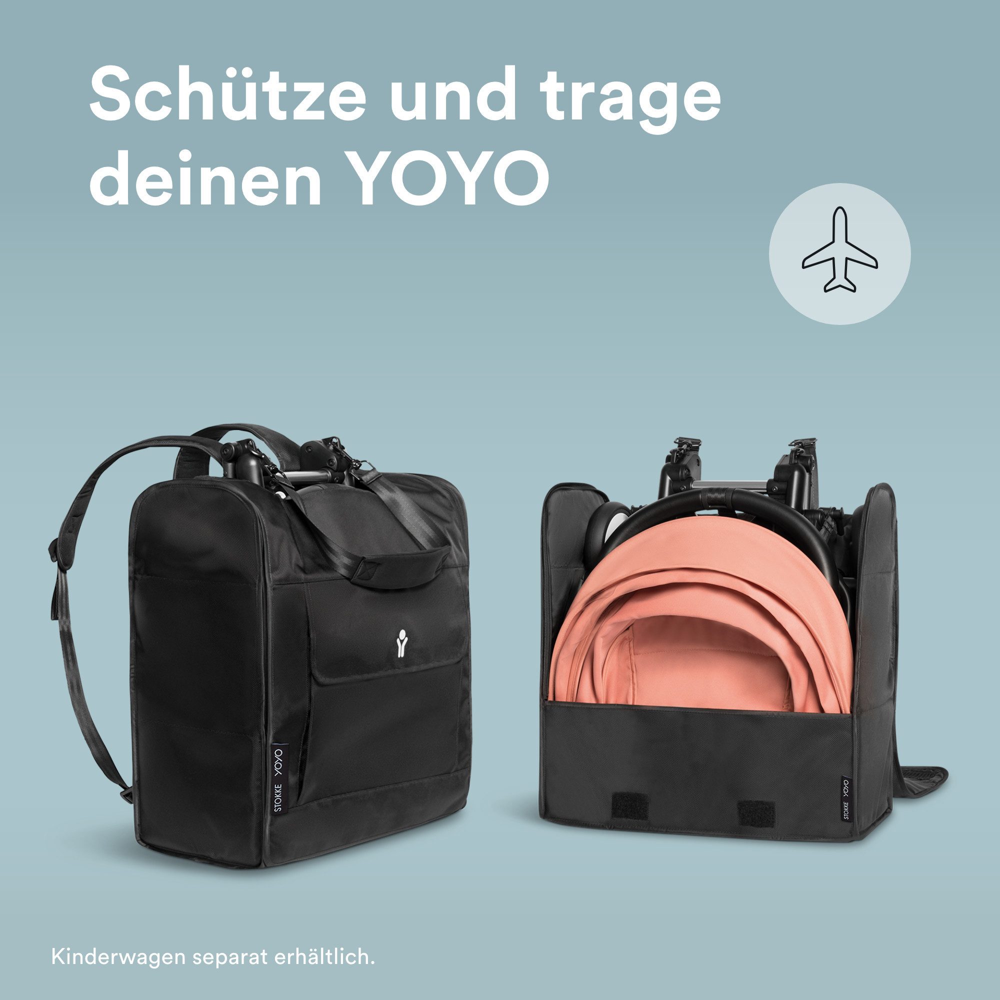 Stokke Kinderwagen-Transporttasche YOYO Backpack, Schütze und trage deinen Kinderwagen einfach, wenn du unterwegs bist