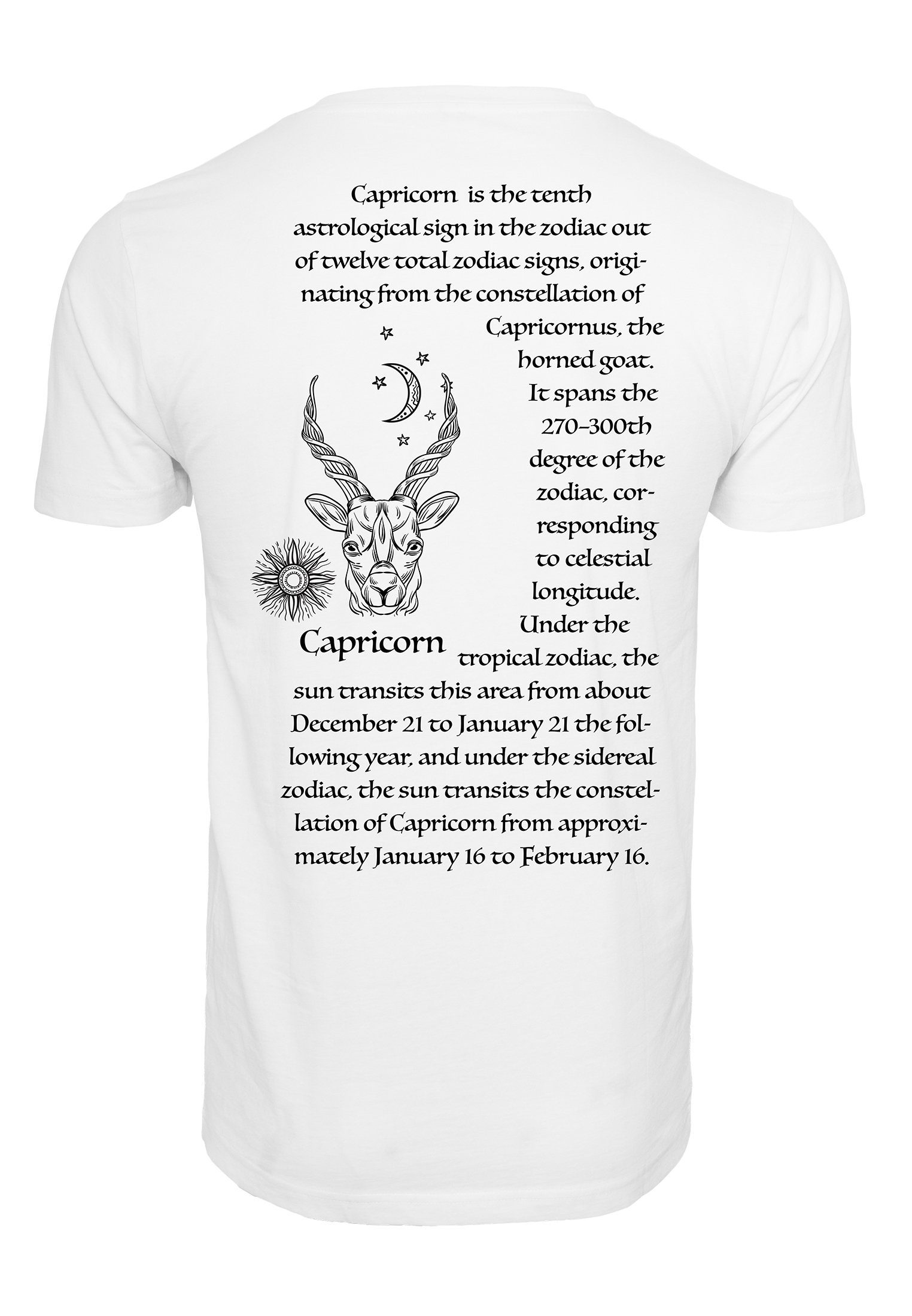 MisterTee T-Shirt Herren Tee (1-tlg) Astro Capricornus