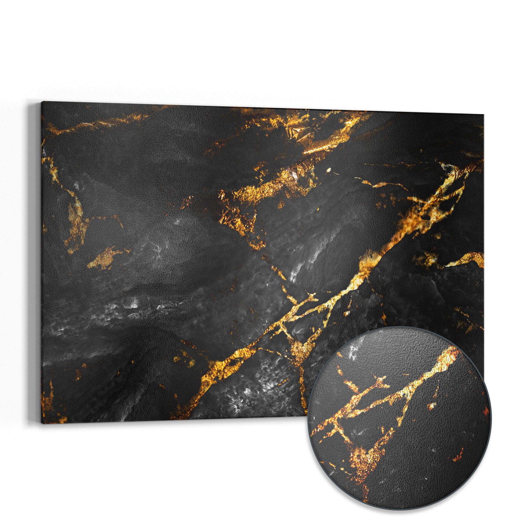DEQORI Magnettafel 'Veredelter Naturstein', Metall Whiteboard für alle Magnete, Magnetboard magnetisch