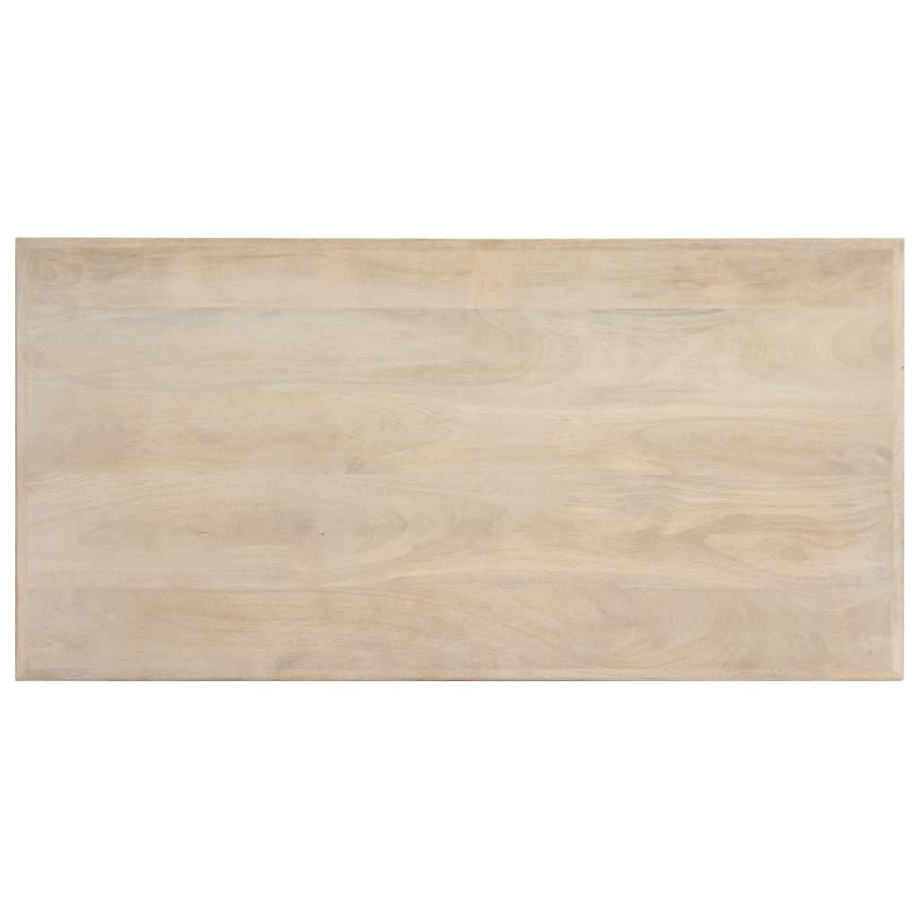 (1-St) furnicato Mango cm Esstisch Weiß Massivholz 120x60x75