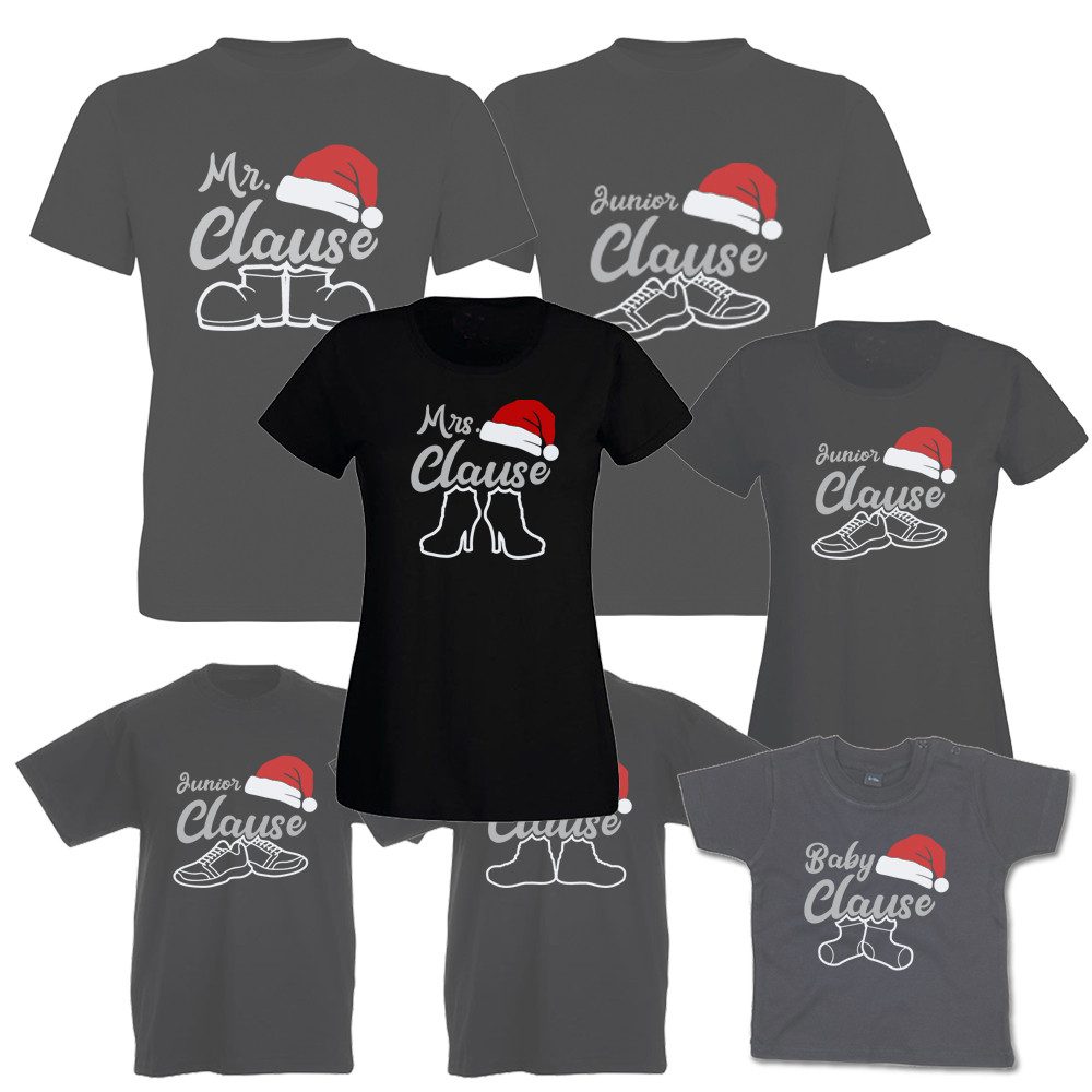 G-graphics T-Shirt Familie Clause - Mr., Mrs., Junior, Mini & Baby (Partner- & Familienset, Einzelteile zum selbst zusammenstellen) Kinder- & Erwachsenen-T-Shirt-Set mit Frontprint