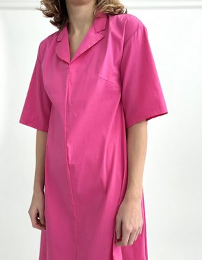 Zuckerwatte Blusenkleid mit Hemdblusenkragen, aus wertiger Baumwollmischung mit Stretch